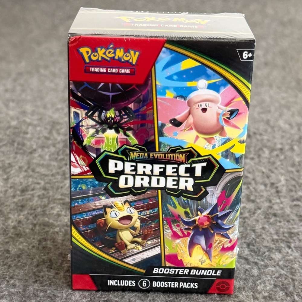 Pokemon TCG Mega Evolution Perfect Order Booster Bundle 6 Packs Factory Sealed
